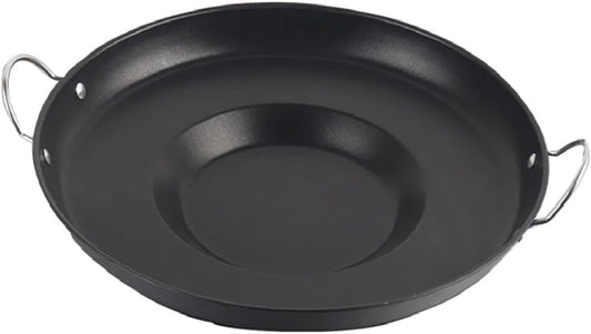 16" Stainless Steel Mexican Style Wok Comal Cazo Griddle Fryer Pan - Non Stick Coating for Carnitas and Chicharron