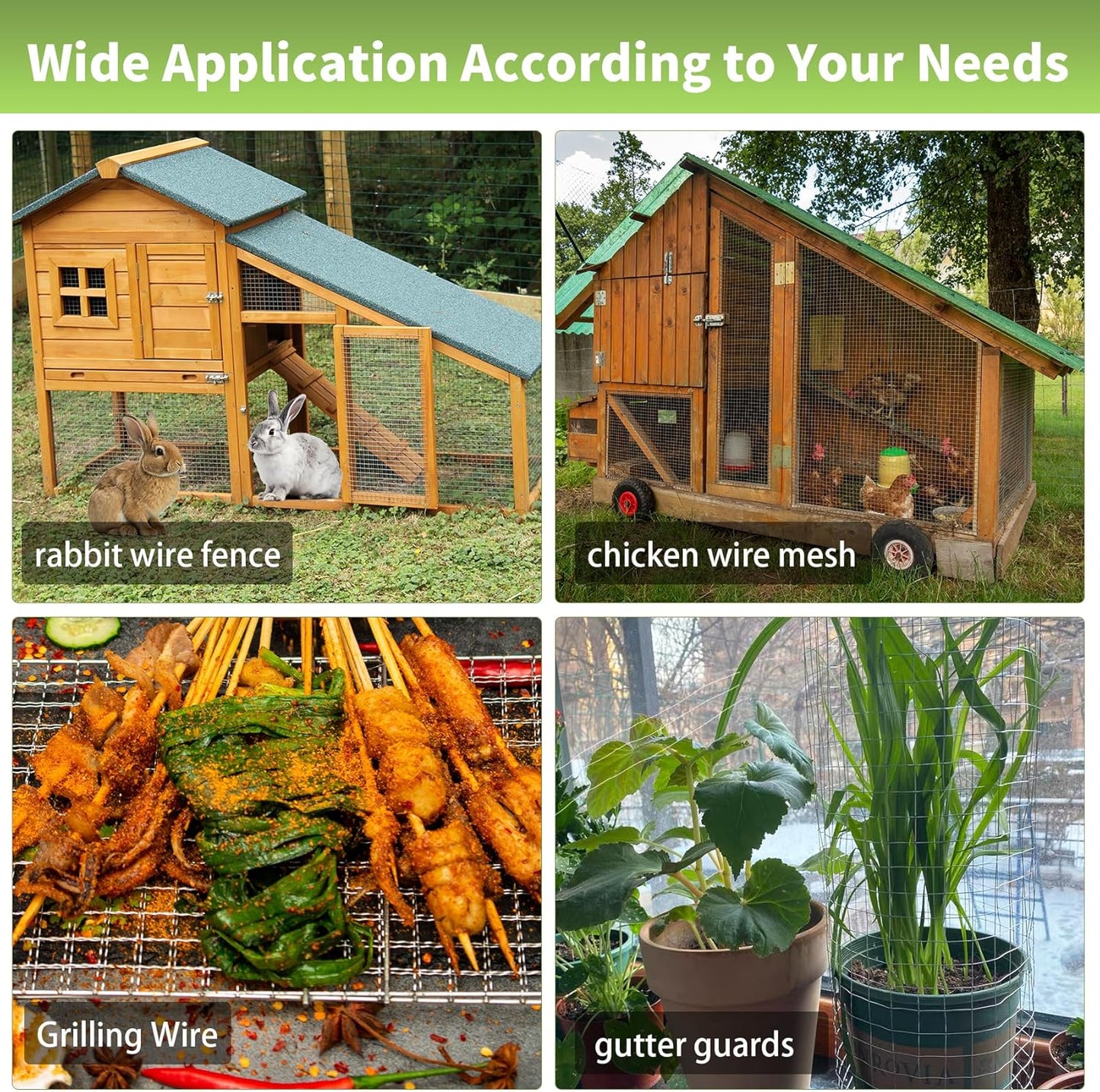 16'' x 20' 1/4 inch 23 Gauge Hardware Cloth, Hot-dip Galvanized Chicken Coop Wire Fence Mesh Roll