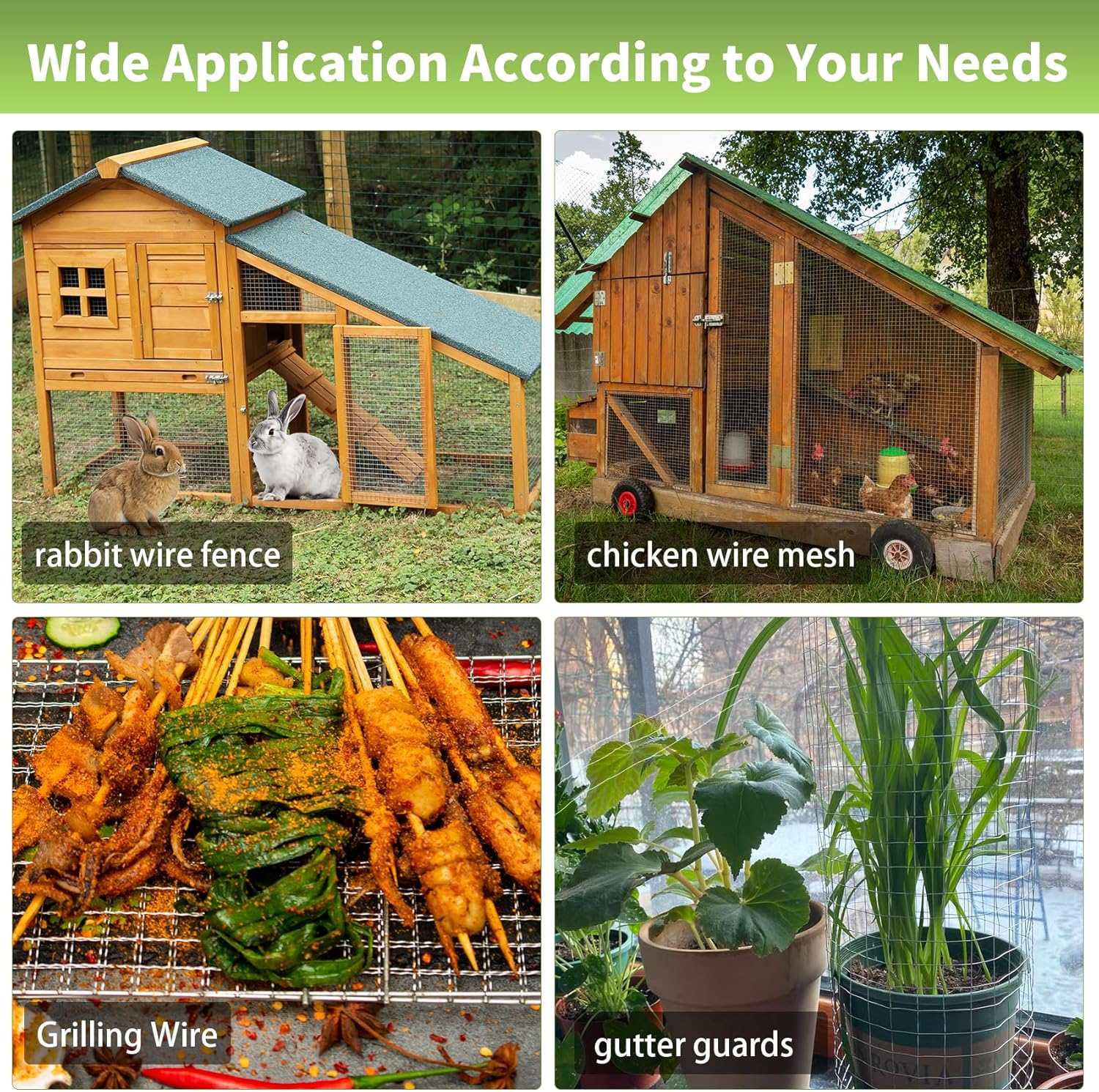 16'' x 20' 1/4 inch 23 Gauge Hardware Cloth, Hot-dip Galvanized Chicken Coop Wire Fence Mesh Roll