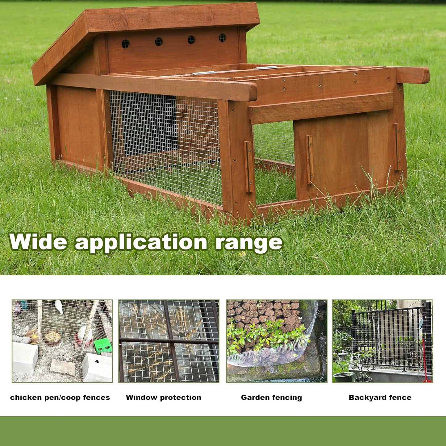 16'' x 20' 1/4 inch 23 Gauge Hardware Cloth, Hot-dip Galvanized Chicken Coop Wire Fence Mesh Roll