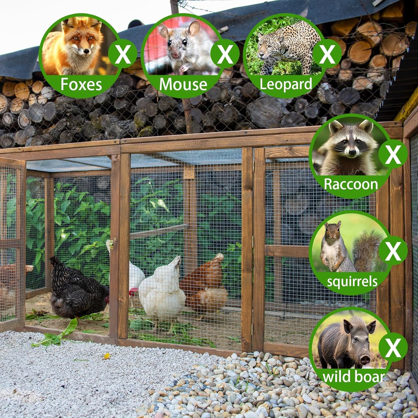 16'' x 20' 1/4 inch 23 Gauge Hardware Cloth, Hot-dip Galvanized Chicken Coop Wire Fence Mesh Roll