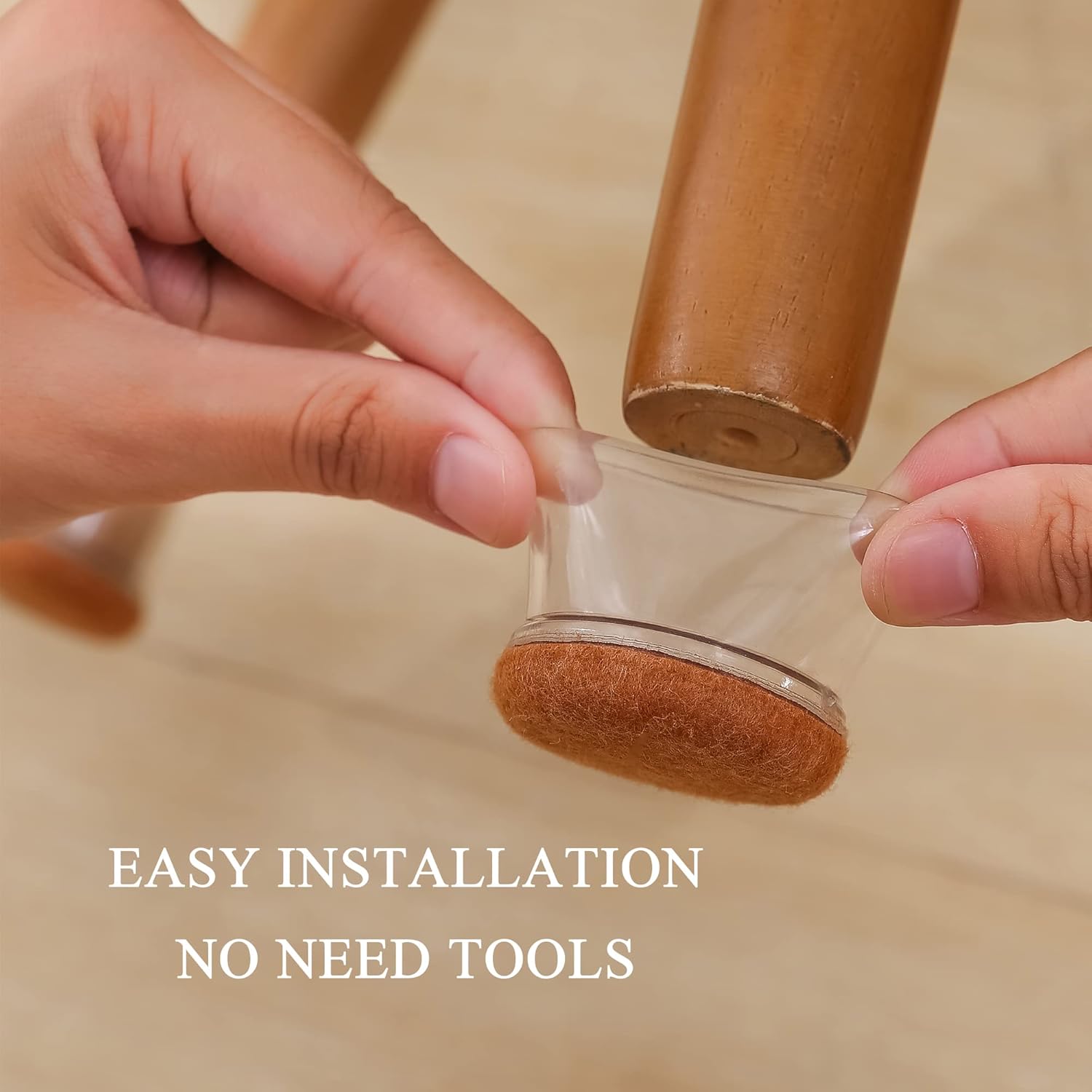 16Pcs Small Clear Silicone Chair Leg Caps 1 inch - Furniture Pads for Hardwood Floors - Round Floor Protectors