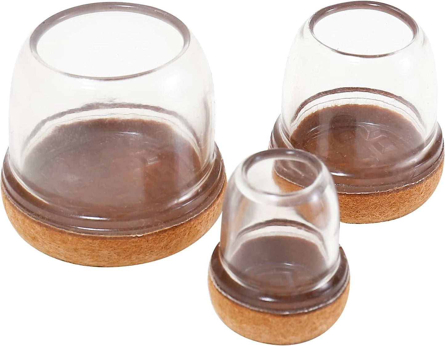 16Pcs Small Clear Silicone Chair Leg Caps 1 inch - Furniture Pads for Hardwood Floors - Round Floor Protectors
