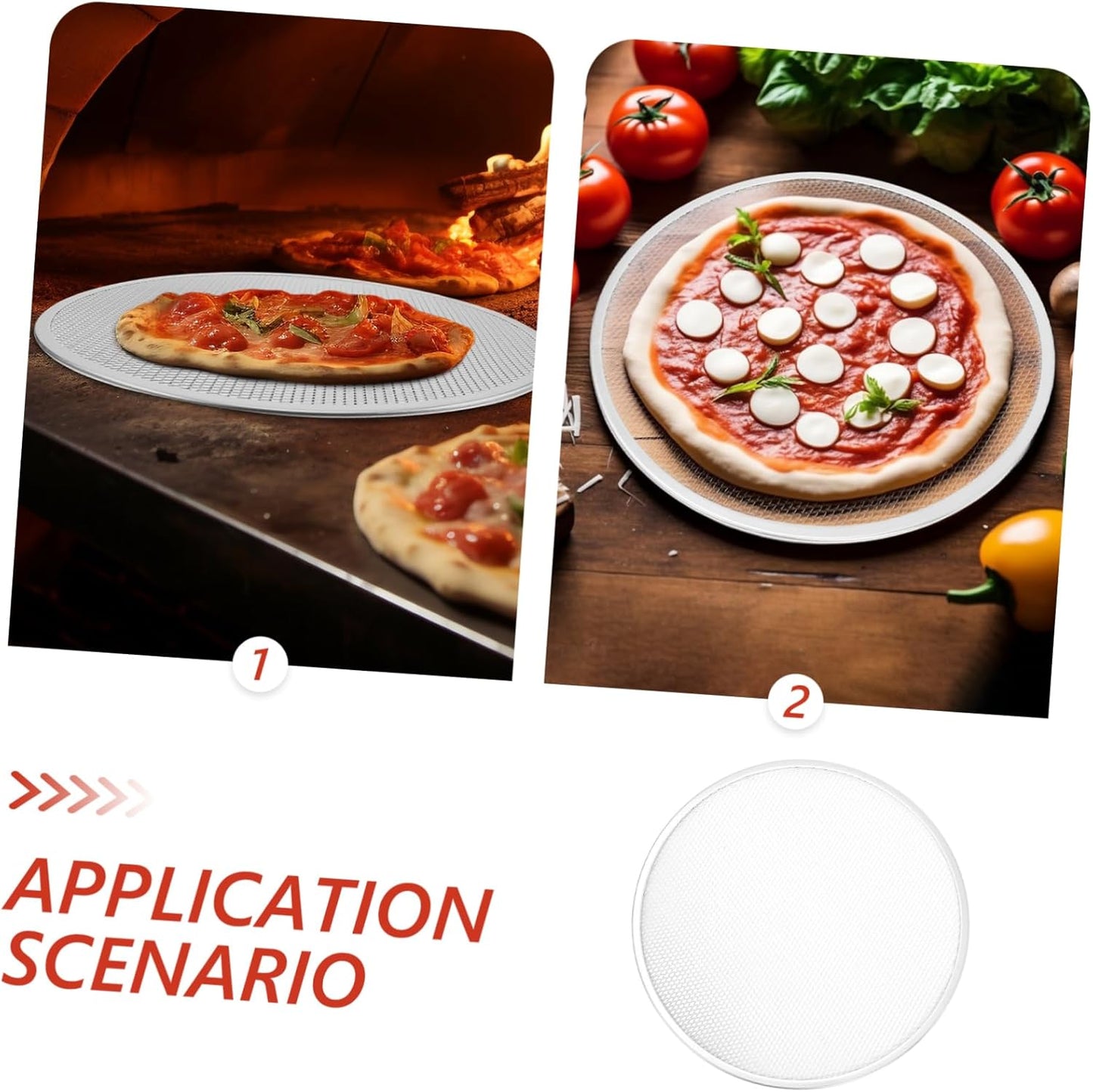 17 Inch Alipis Pizza Pan with Holes - Non Stick Pizza Baking Screen for Oven - Mesh Tray Cooling Rack Pie Pan - Pizza Oven Accessories