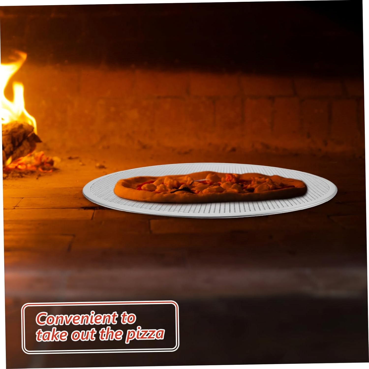 17 Inch Alipis Pizza Pan with Holes - Non Stick Pizza Baking Screen for Oven - Mesh Tray Cooling Rack Pie Pan - Pizza Oven Accessories