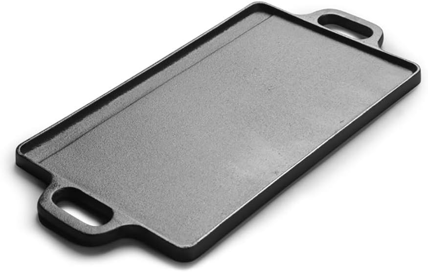 17-inch x 10-inch Rong Tian X Cast Iron Reversible Grill/Griddle Pan - Pre-Seasoned for Cooking Versatility