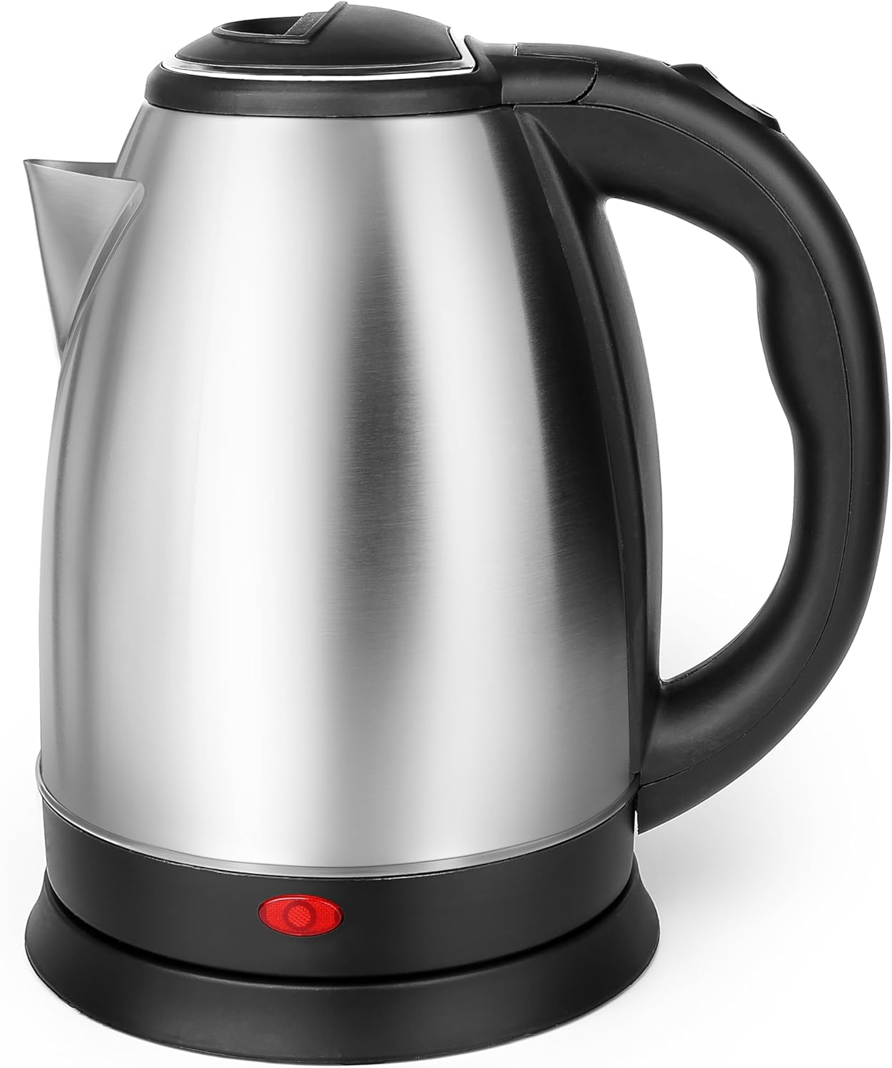 1.7L Stainless Steel Electric Tea Kettle with 360 Degree Rotational Base, Automatic Shut Off - Black Silver Electric Kettle