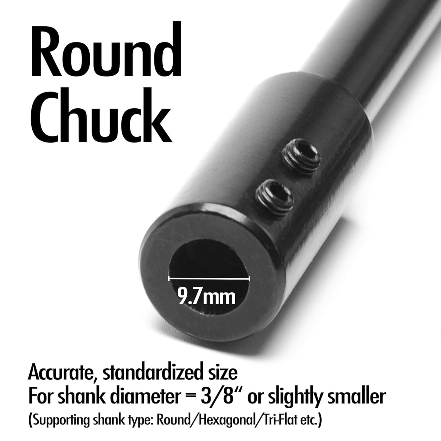 18" Forstner Bit Extension for 3/8" Shank, Hole Saw Chuck Extender for Extra Drilling Depth