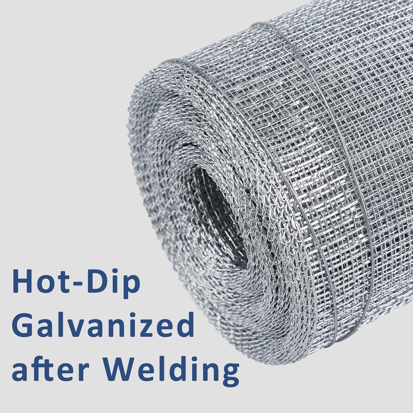 1/8 inch Mesh Hardware Cloth Roll 36in. x 10ft. - 27 Gauge Galvanized Wire Mesh for Bee Screen, Chicken Coops, Craft Projects