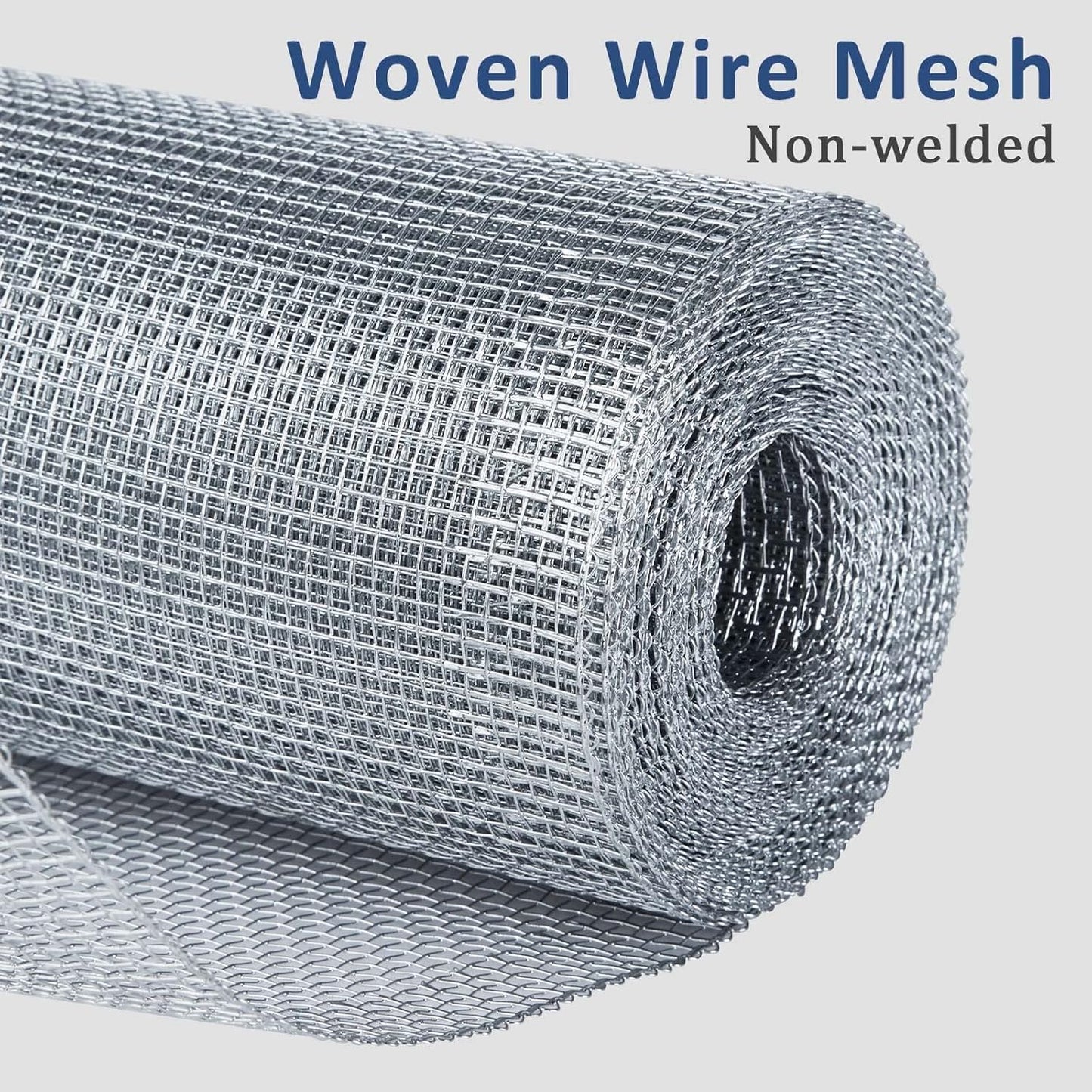1/8 inch Mesh Hardware Cloth Roll 36in. x 10ft. - 27 Gauge Galvanized Wire Mesh for Bee Screen, Chicken Coops, Craft Projects