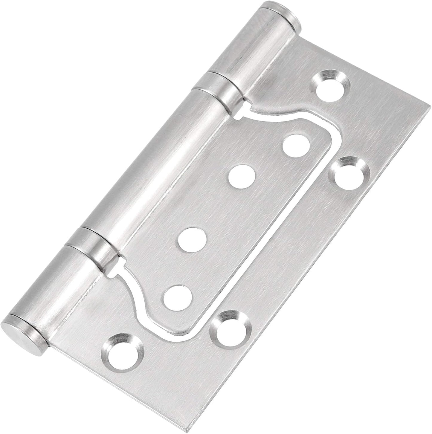 18 Pack 4 x 3 Inch Stainless Steel Non Mortise Door Hinges with Mounting Screws, Brushed Surface Silver Finish - 9 Pairs