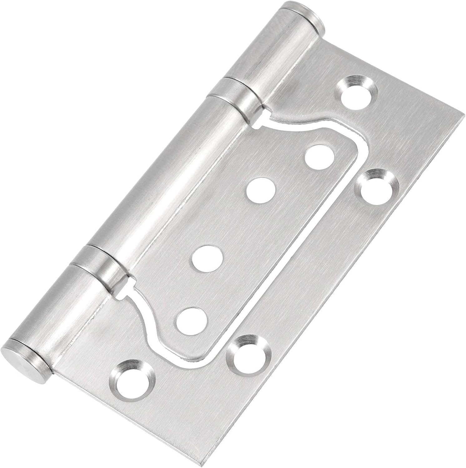 18 Pack 4 x 3 Inch Stainless Steel Non Mortise Door Hinges with Mounting Screws, Brushed Surface Silver Finish - 9 Pairs