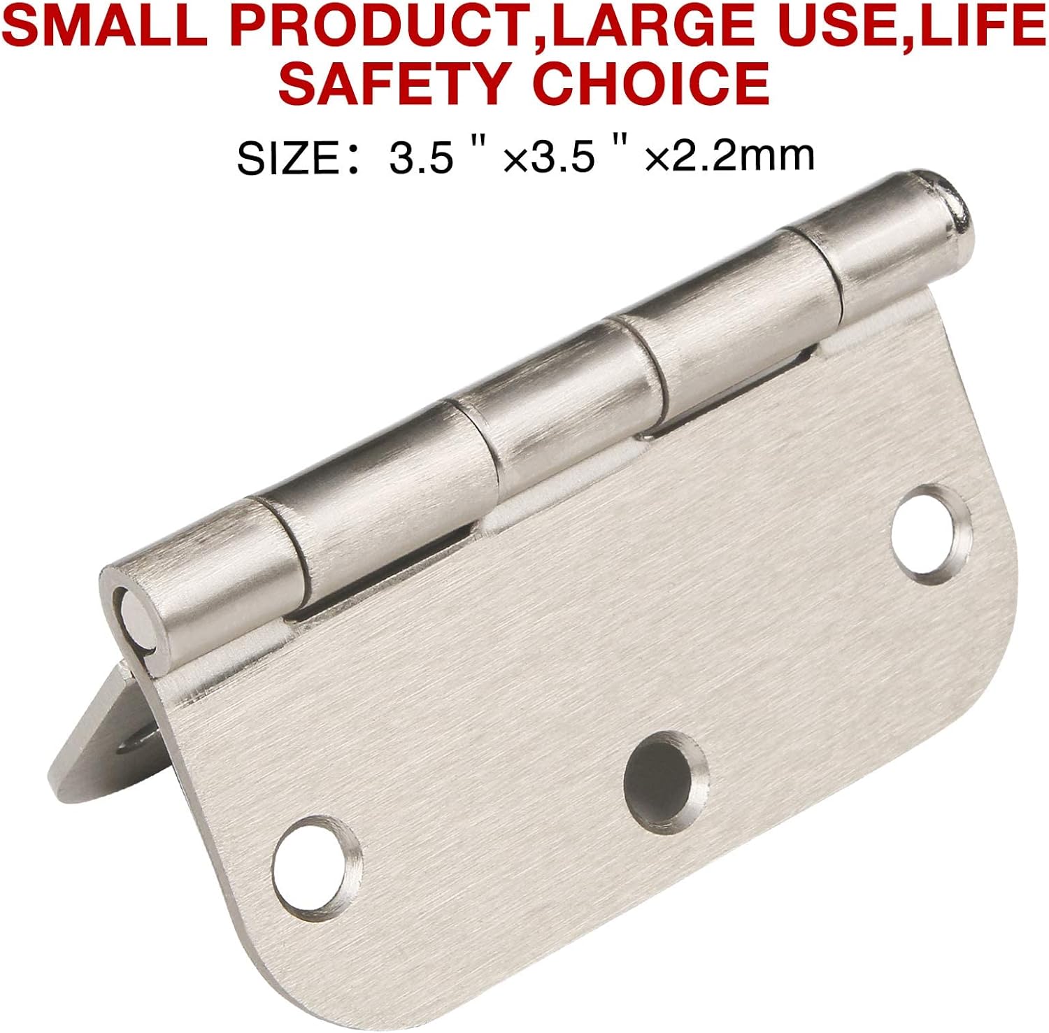 18-Pack Brushed Nickel Interior Door Hinges - 3.5 Inch with 5/8” Radius Corners - Silver Hardware Controls - WildKart
