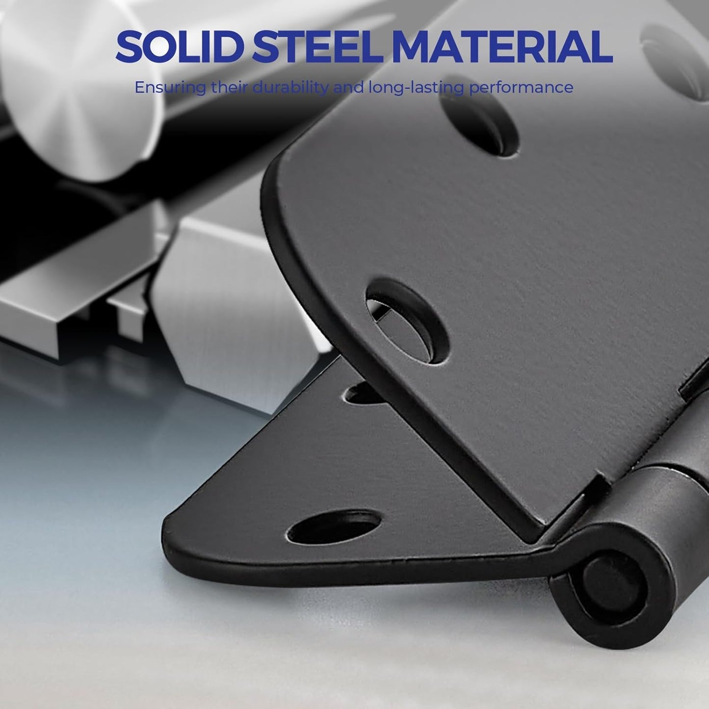 18 Pack Matte Black Door Hinges 3.5"x 3.5" with 5/8" Radius Corners - Steel Bifold Residential Standard Hinges for Interior Doors - WildKart