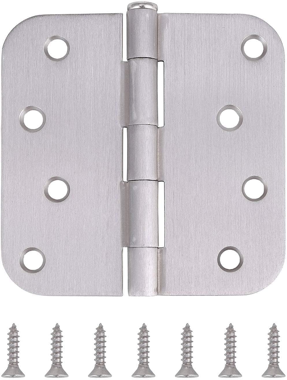 18 Pack of 4 Inch Satin Nickel Finish Door Hinges for Residential & Commercial Use with Reversible Design