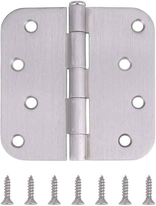 18 Pack of 4 Inch Satin Nickel Finish Door Hinges for Residential & Commercial Use with Reversible Design