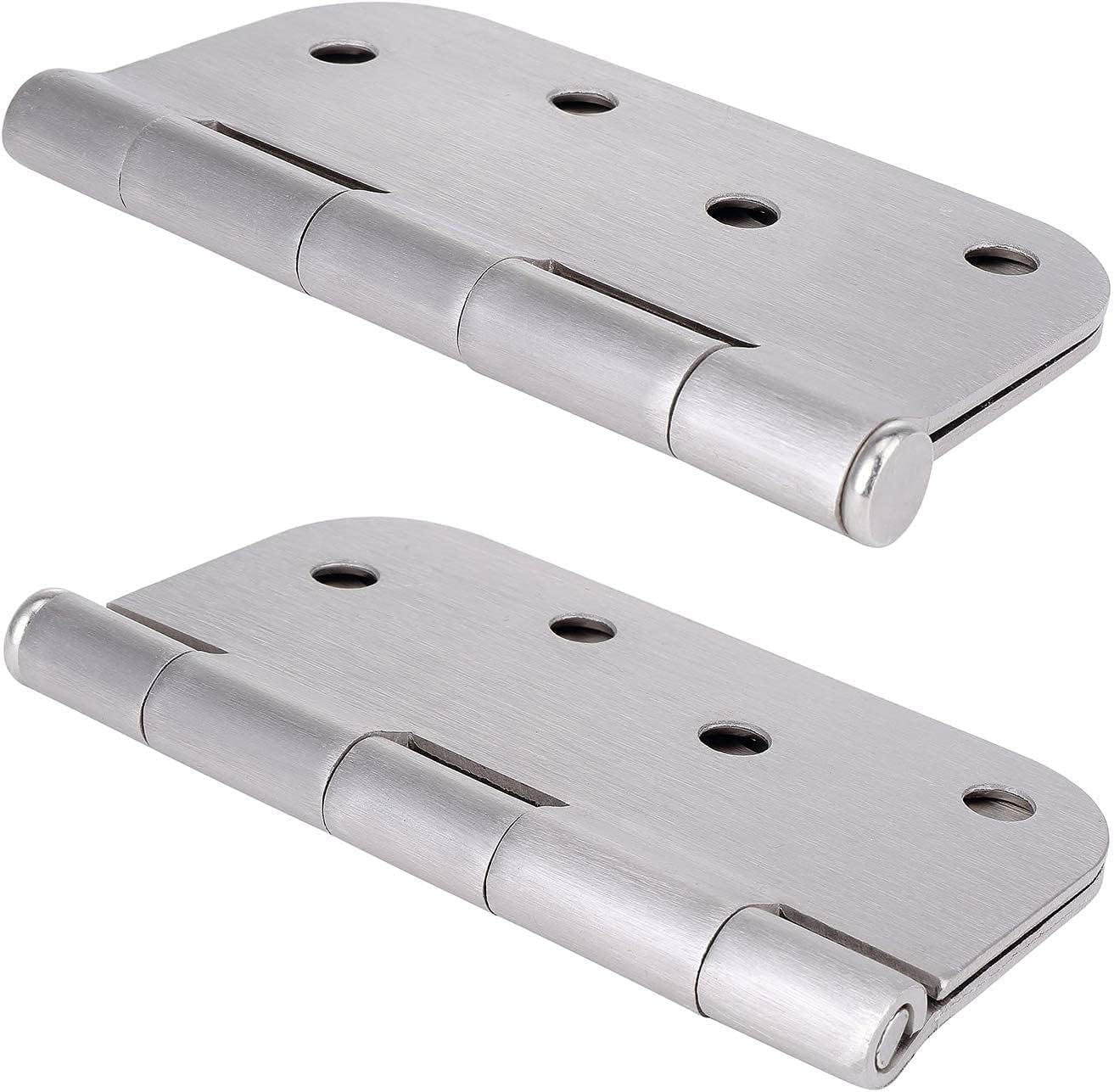 18 Pack of 4 Inch Satin Nickel Finish Door Hinges for Residential & Commercial Use with Reversible Design