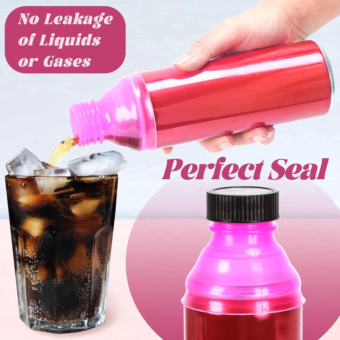 18 PCS Colorful Clear Soda Can Lids - Reusable Bottle Fizz Caps for Beer, Soda, and Drinks - Preserve Freshness and Carbonation - Ideal for Picnics and Parties