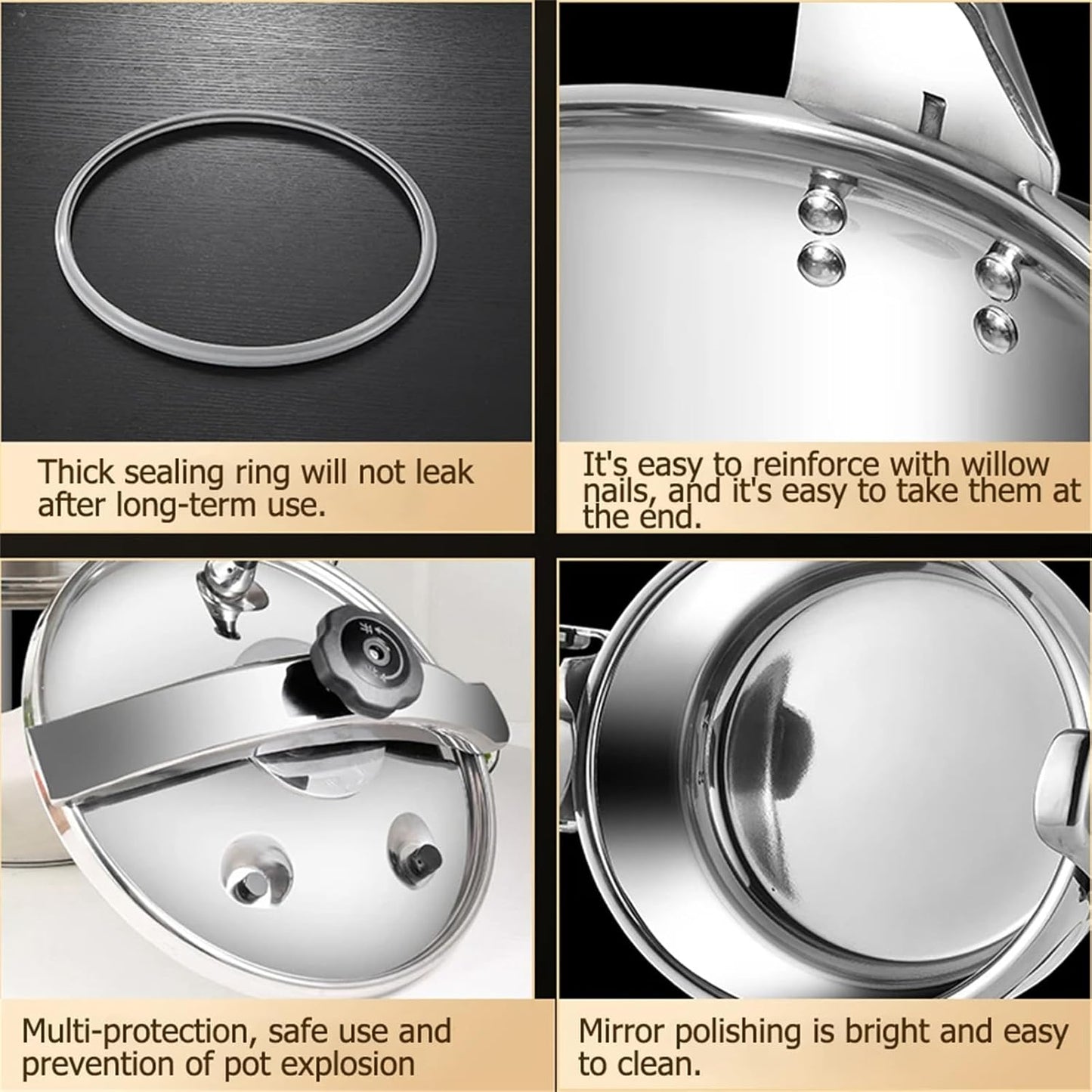 18 Quart Stainless Steel Pressure Cooker for Commercial Use - Large Canning Pot for Industry, 18qt