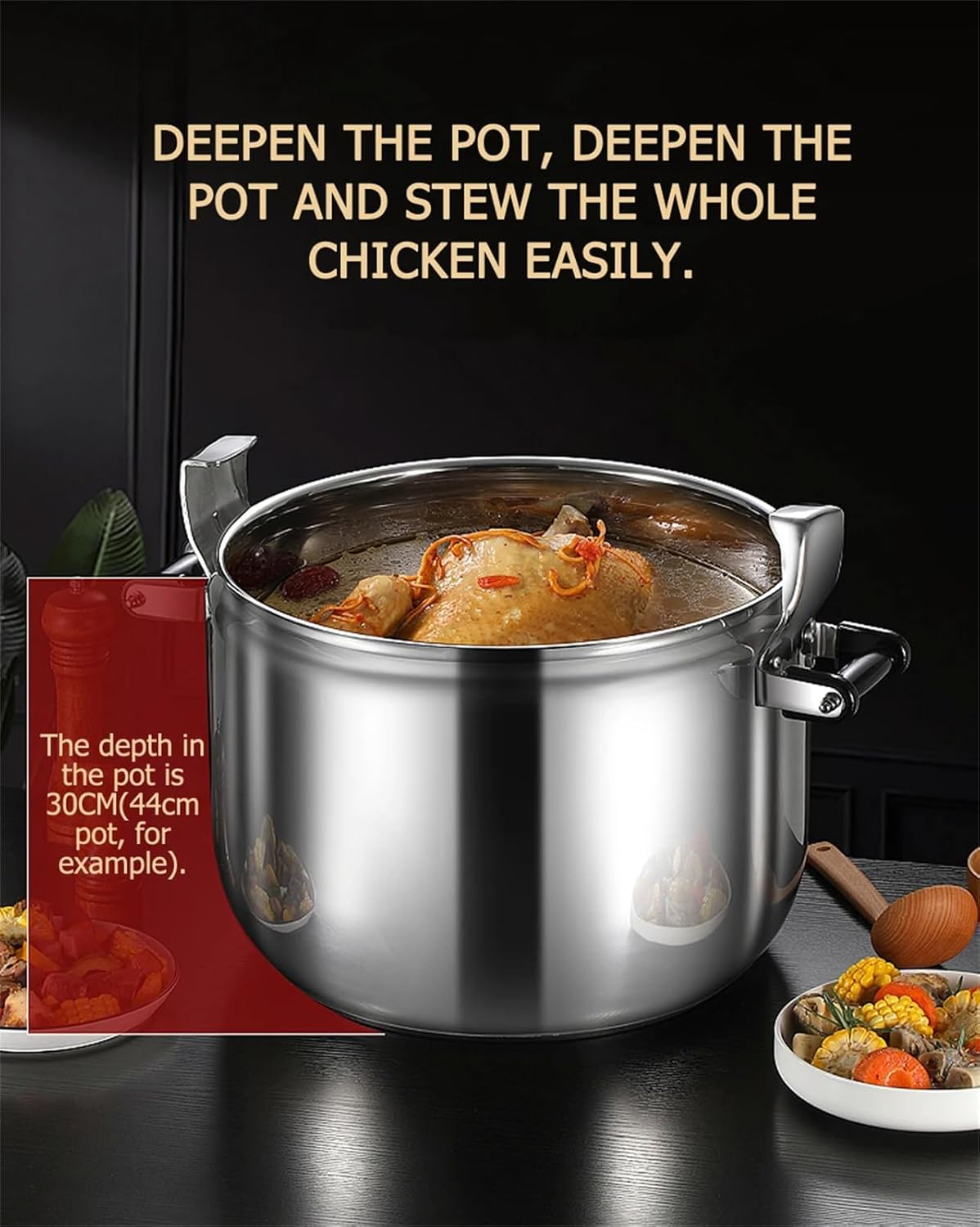 18 Quart Stainless Steel Pressure Cooker for Commercial Use - Large Canning Pot for Industry, 18qt