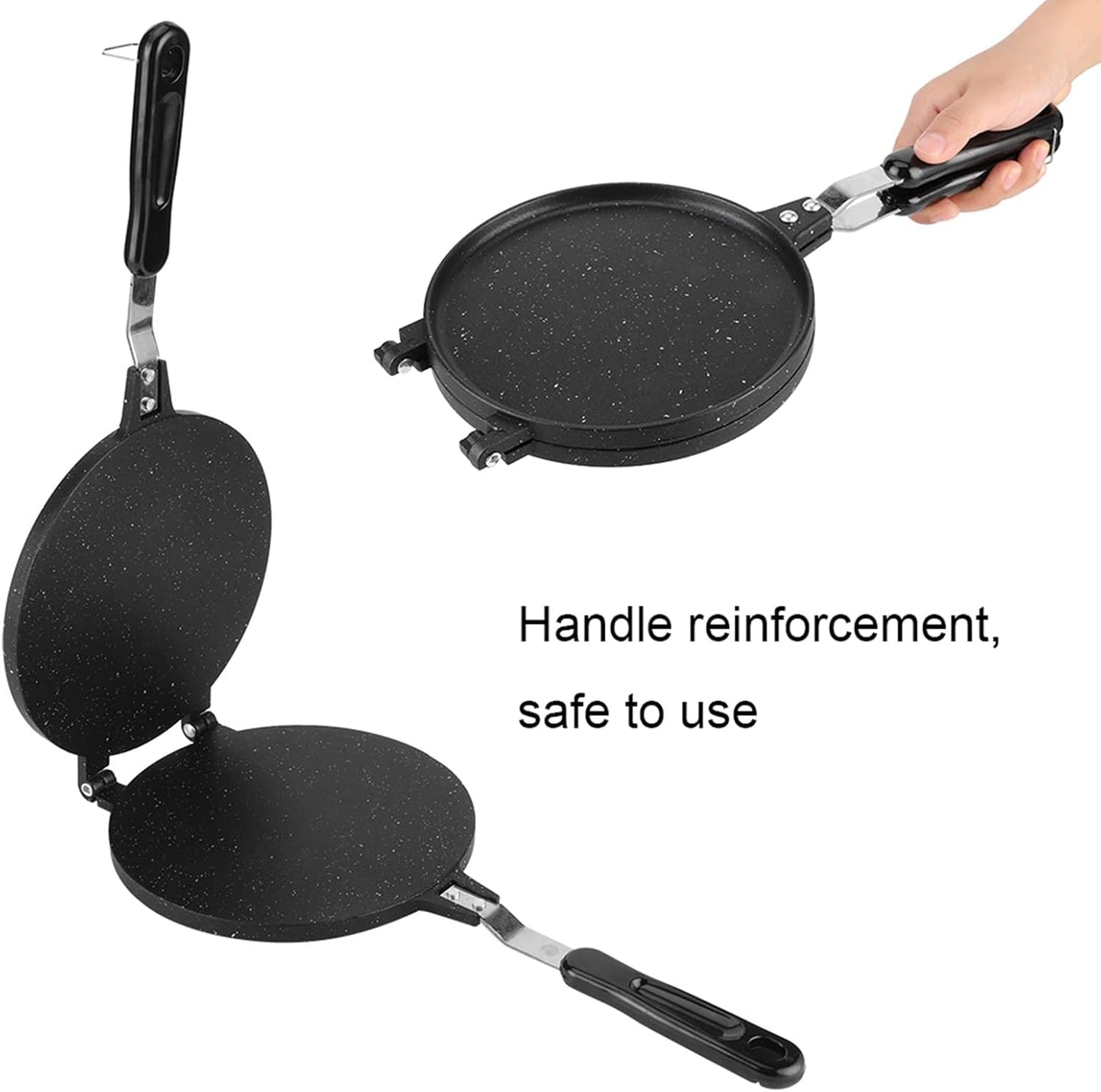 18cm Round Pancake Maker Non-Stick Waffle Baking Pan - Aluminum Alloy Ice Cream Cone Egg Rolls Kitchen Tool