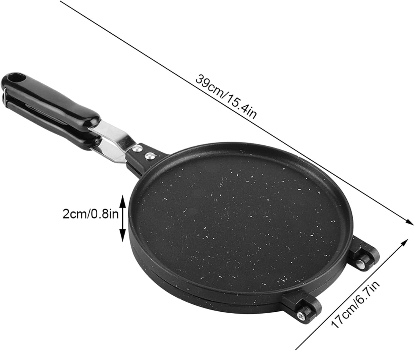 18cm Round Pancake Maker Non-Stick Waffle Baking Pan - Aluminum Alloy Ice Cream Cone Egg Rolls Kitchen Tool