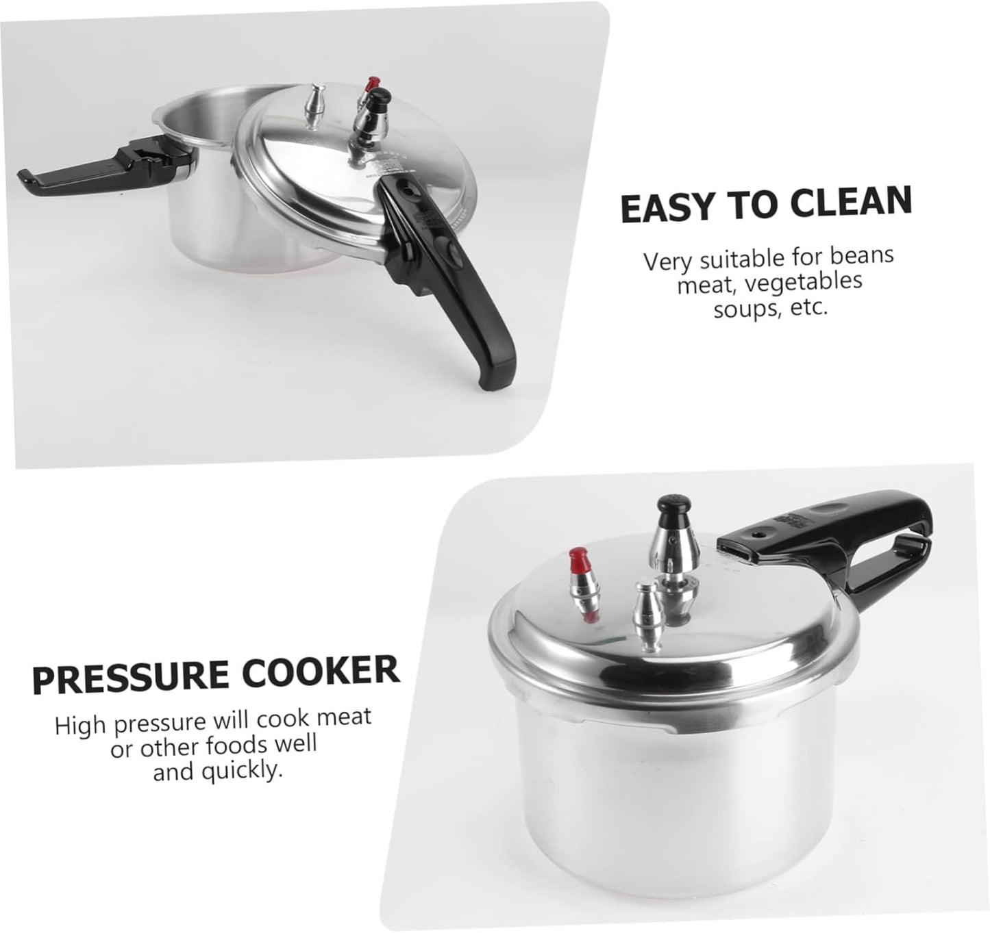 18cm VOSAREA Mini Pressure Cooker: Induction Compatible High Pressure Cooking Pot for Quick Meals and Canning