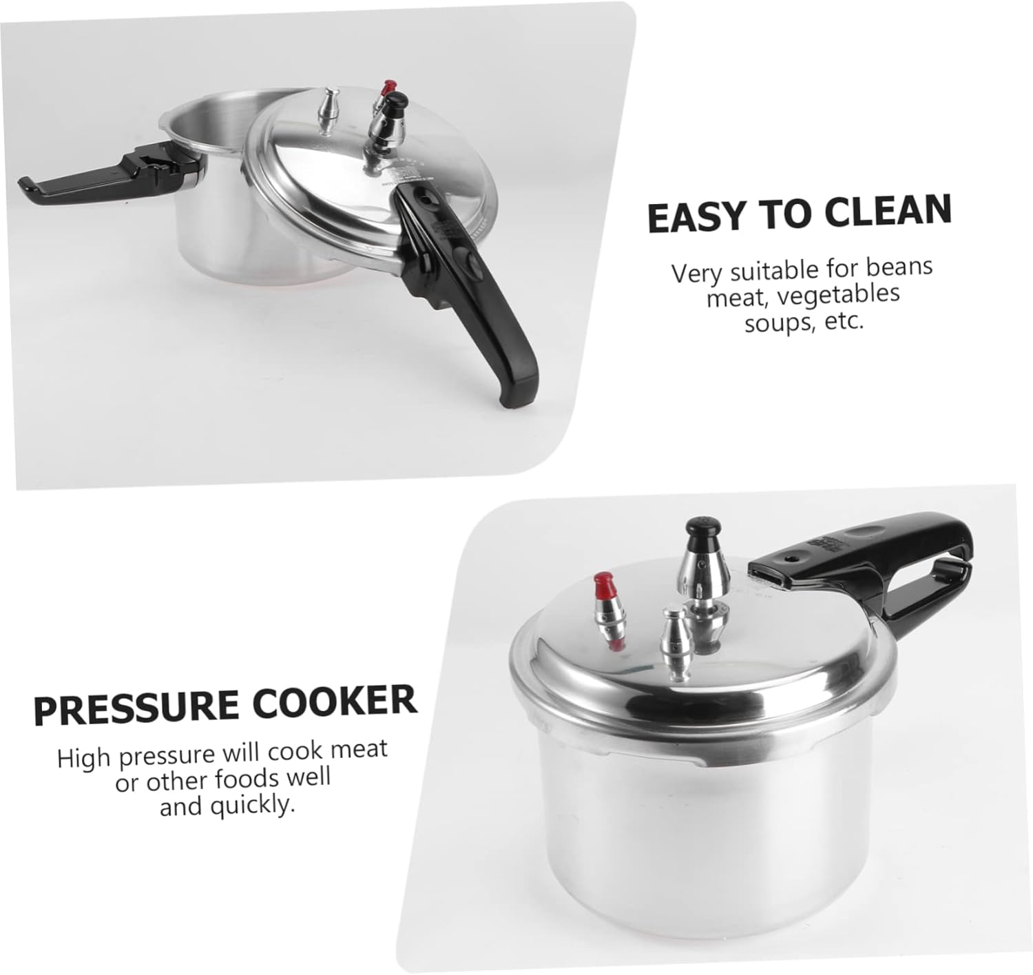 18cm VOSAREA Mini Pressure Cooker: Induction Compatible High Pressure Cooking Pot for Quick Meals and Canning
