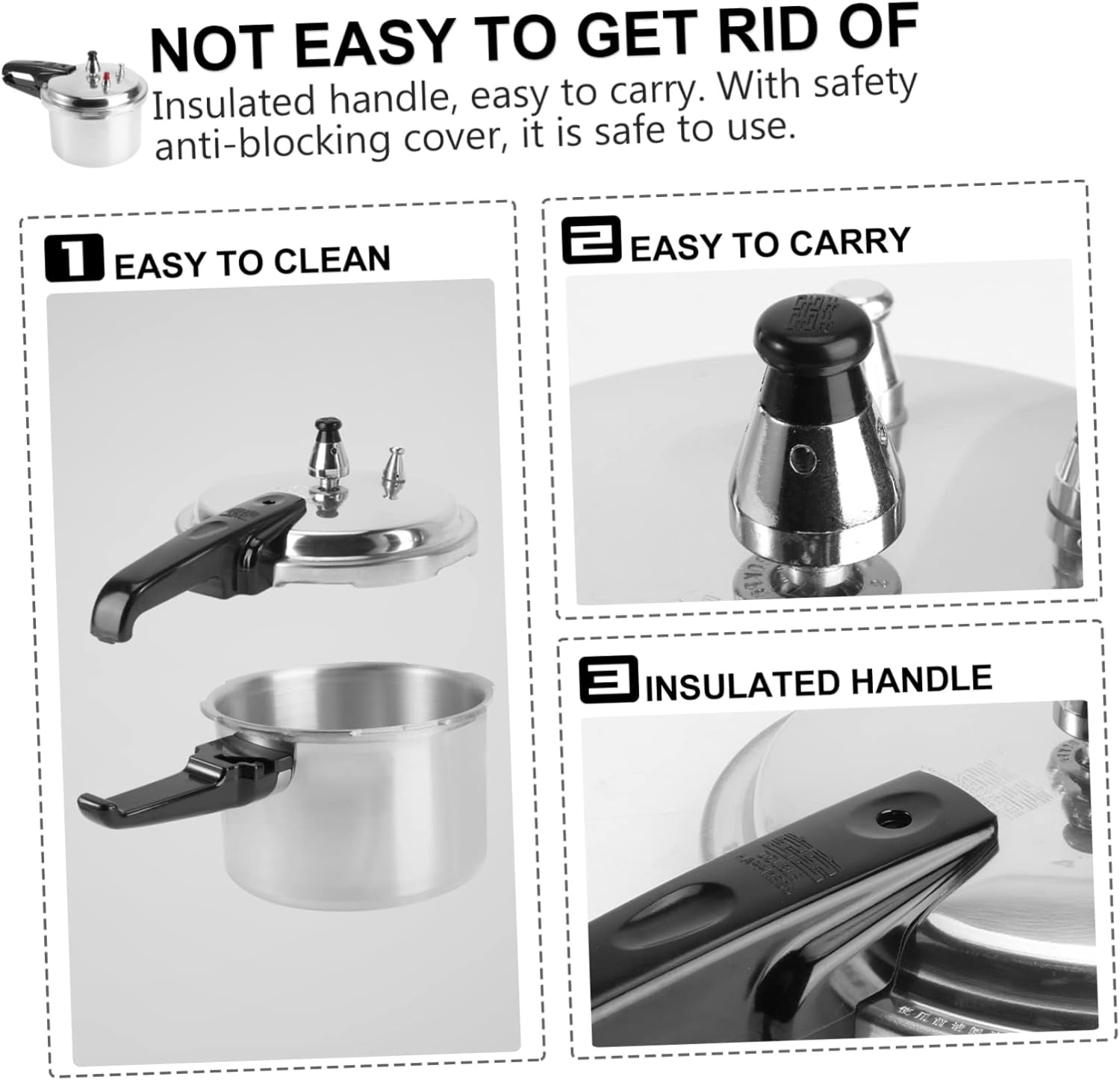 18cm VOSAREA Mini Pressure Cooker: Induction Compatible High Pressure Cooking Pot for Quick Meals and Canning