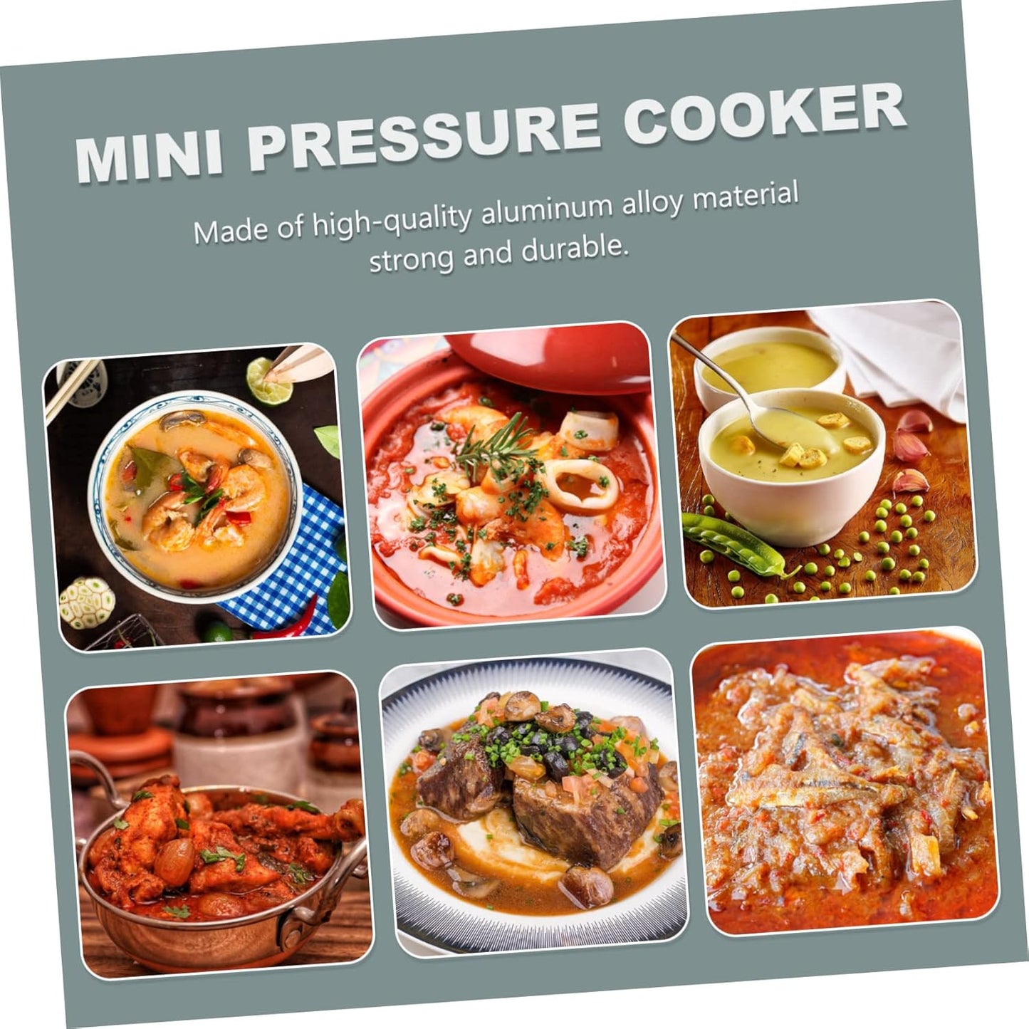 18cm VOSAREA Mini Pressure Cooker: Induction Compatible High Pressure Cooking Pot for Quick Meals and Canning