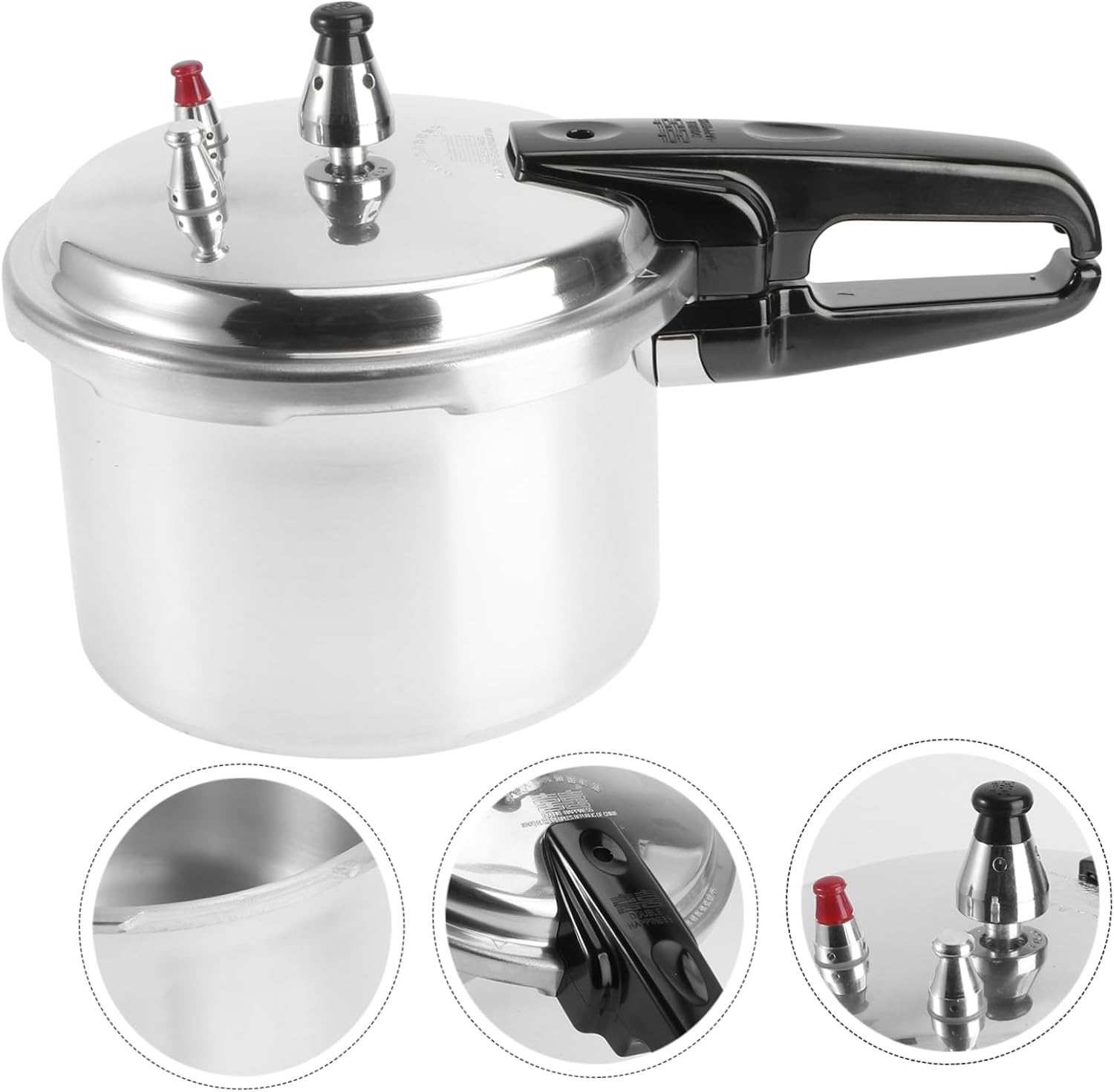 18cm VOSAREA Mini Pressure Cooker: Induction Compatible High Pressure Cooking Pot for Quick Meals and Canning