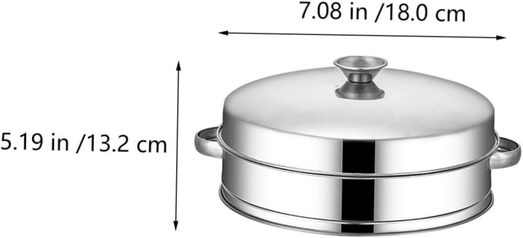 18cm Zerodeko Steamer Basket with Lid - Ideal for Steaming Dim Sum, Dumplings, Buns, and Vegetables - Kitchen Cooking Accessory
