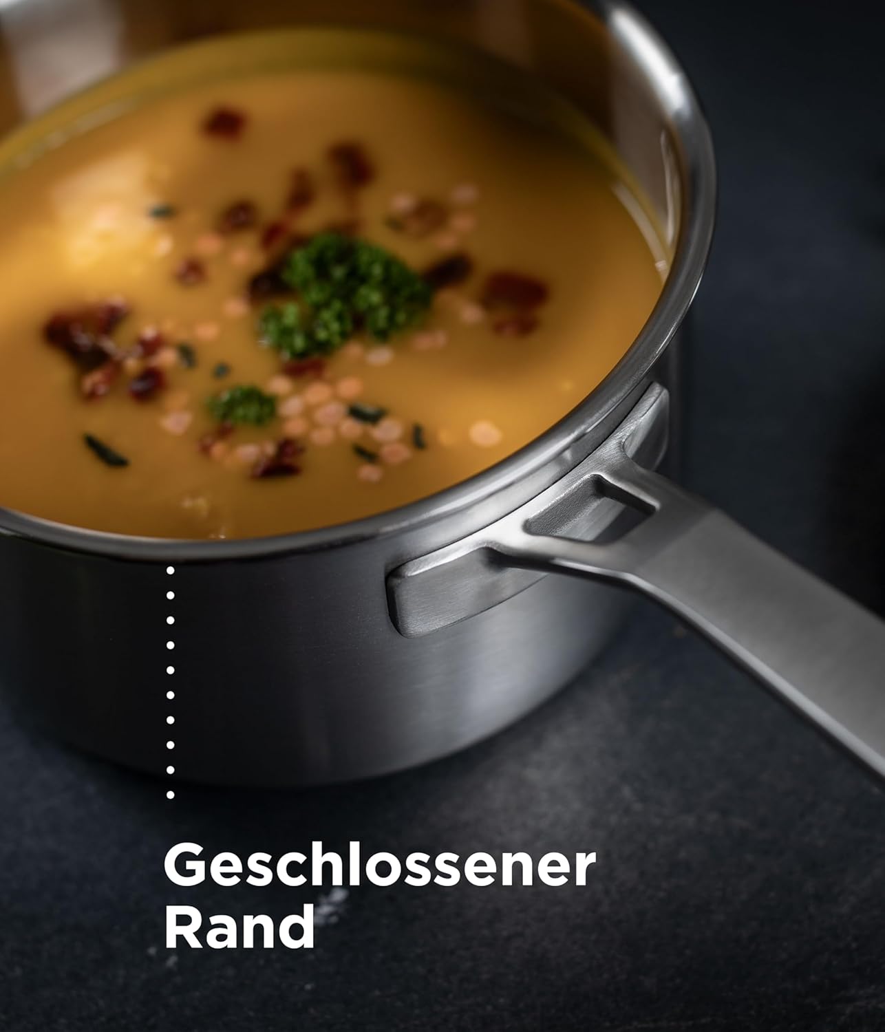 18cm/2.5L KUHN RIKON Fiveply Stainless Steel Saucepan with Lid - Oven & Dishwasher Safe, Induction Cookware