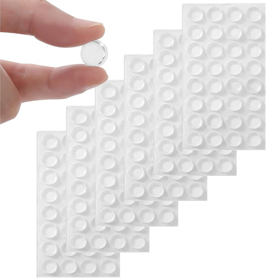 192Pcs Soft Self-Adhesive Clear Rubber Cabinet Bumpers for Furniture - Noise Reducing Silicone Dots for Cabinet Doors - Extremely Durable