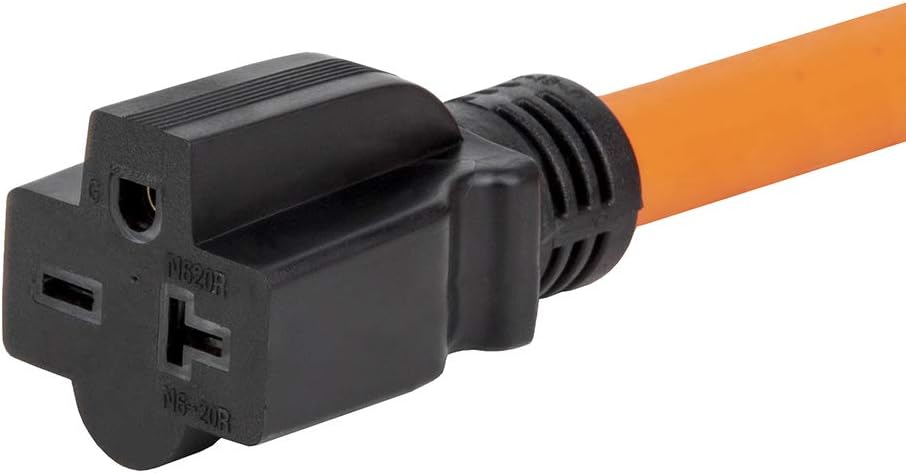 1FT STW 10/3 Heavy Duty Nema 14-50P 50-AMP Plug Male to 6-20R/6-15R Adapter