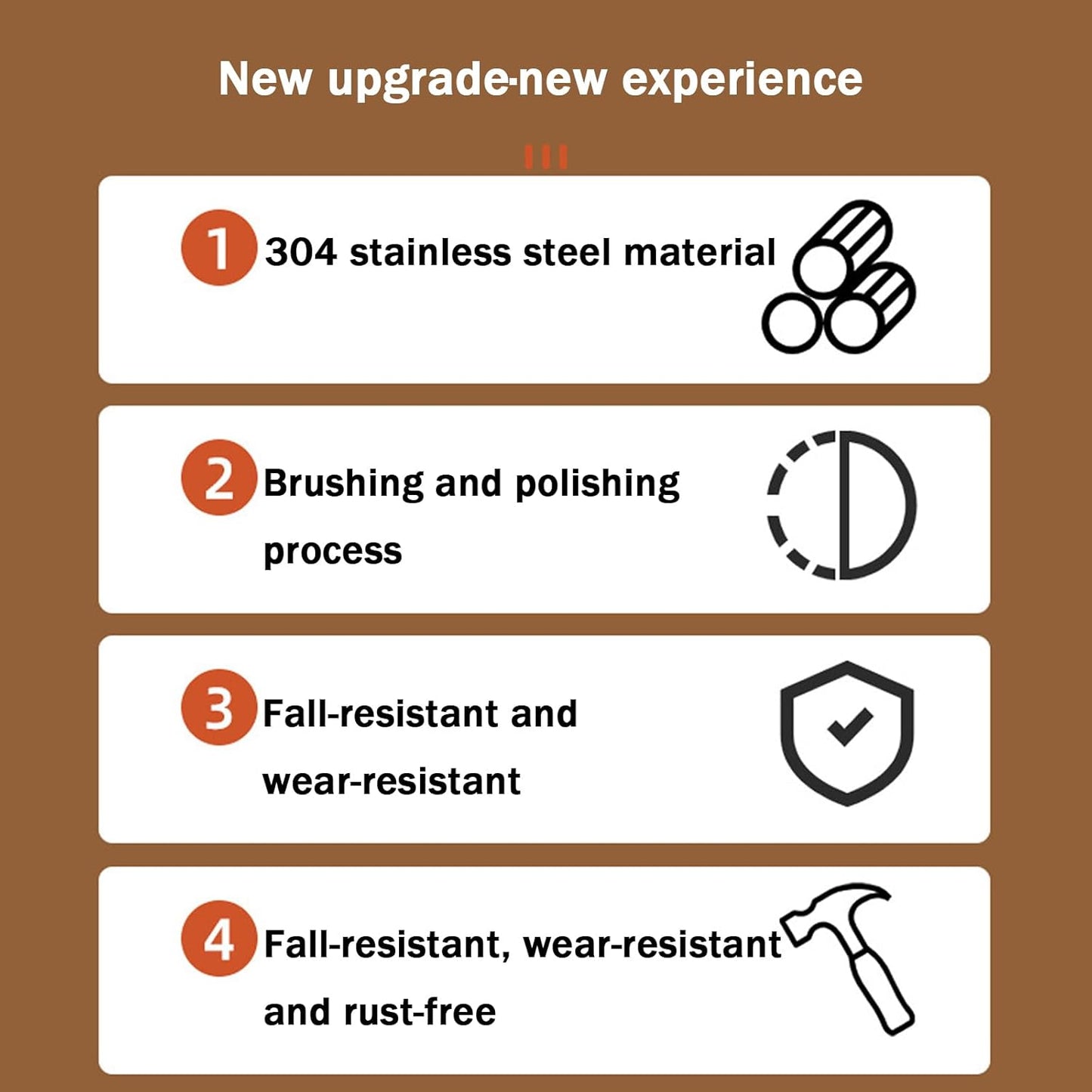 1L YAODFYL 304 Stainless Steel Stock Pot with Lid and Spoon - Nonstick Large Stockpot for Home Kitchen and Restaurant Use on All Stoves - Silver/Gold