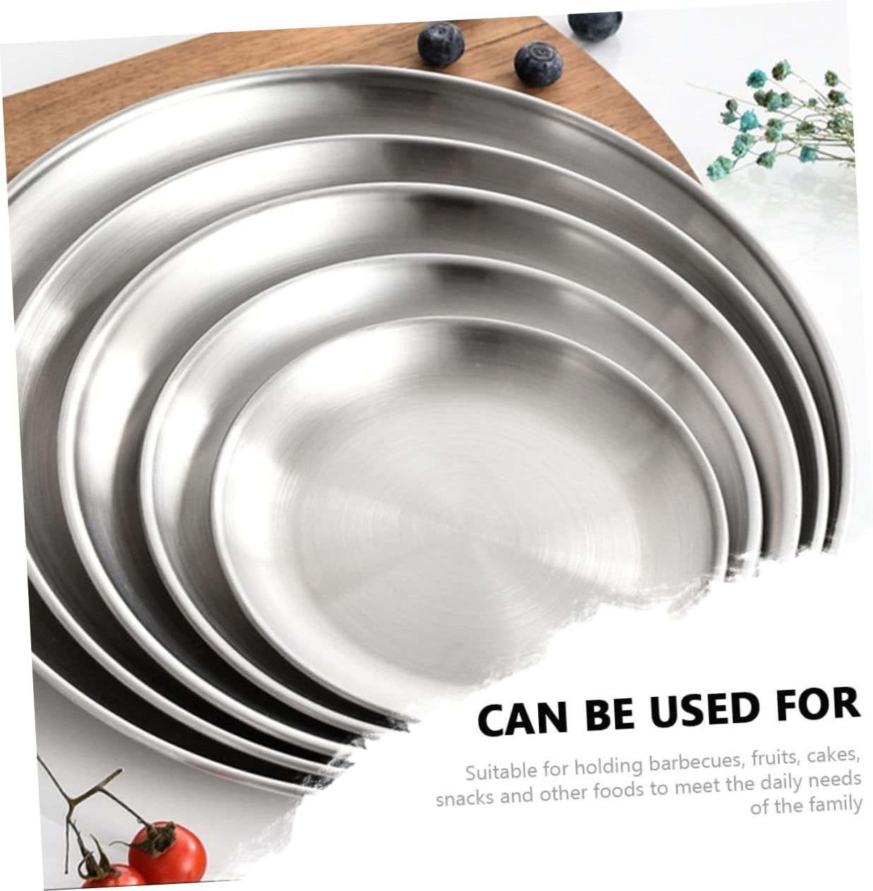 1pc Round Pizza Plate Oven Tray Non-Stick Bake Crisper Baking Pan - Stainless Steel Serving Tray for Home & Restaurant Use