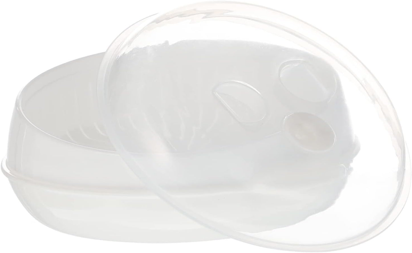 1pc Steamer Prep Bowls with Lids, Oven Liner, Noodle Pot, Air Fryer, Toaster Oven Accessories - White Plastic Cookware