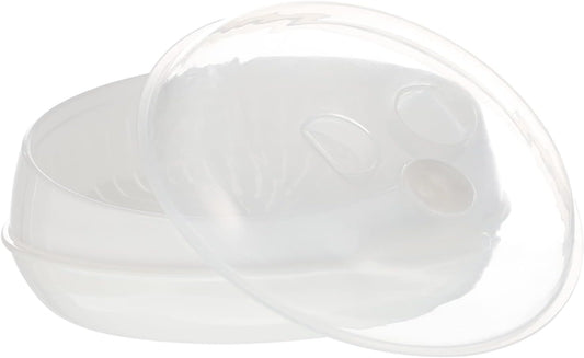 1pc Steamer Prep Bowls with Lids, Oven Liner, Noodle Pot, Air Fryer, Toaster Oven Accessories - White Plastic Cookware