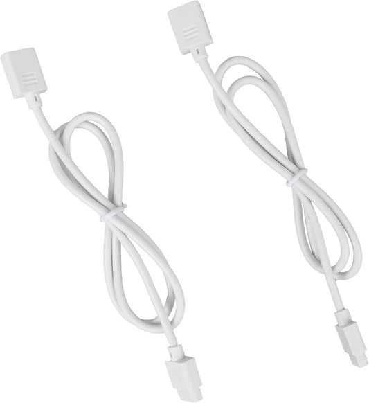2-Pack 24" Extension Cables for Benreom Under Cabinet Lights - Compatible with 5 White Colors & Multicolor Options