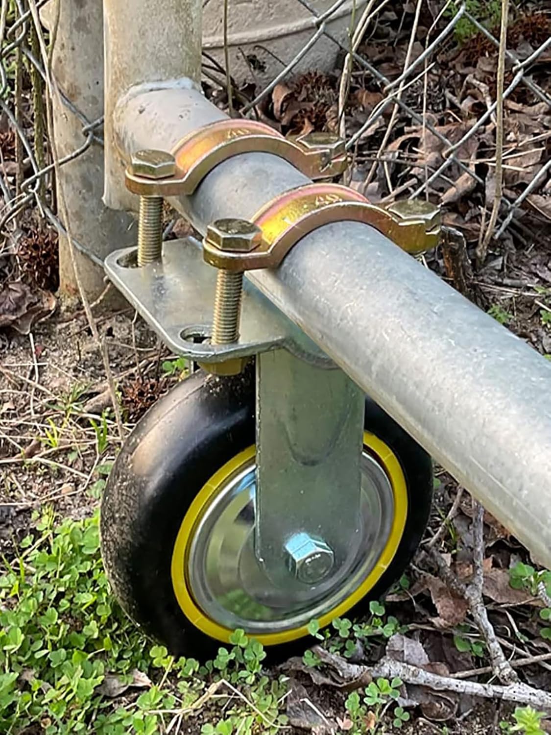 2 Pack 6" Farm Gate Wheels for Metal Tube Gate - Durable Fence Support Wheel