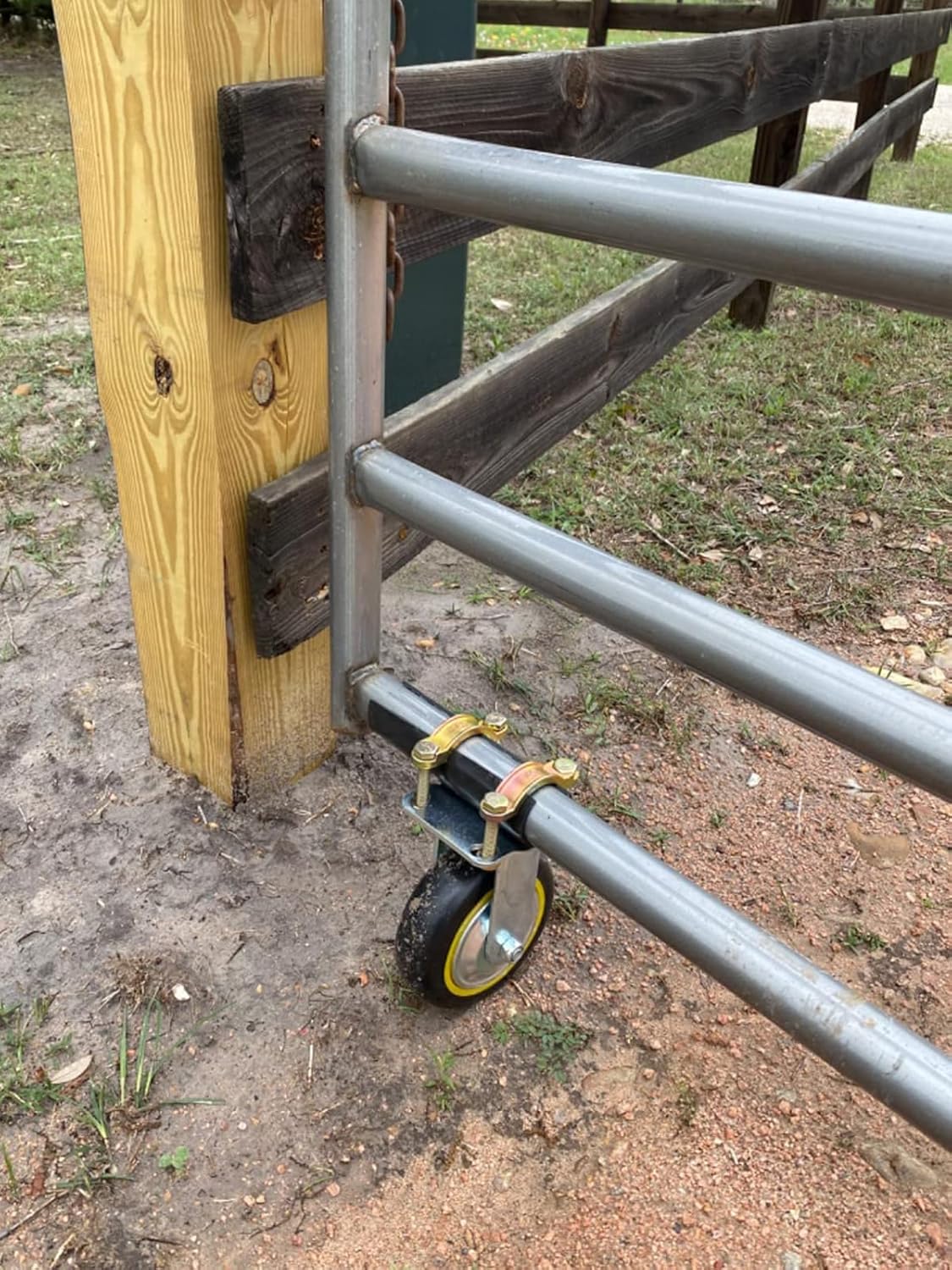 2 Pack 6" Farm Gate Wheels for Metal Tube Gate - Durable Fence Support Wheel