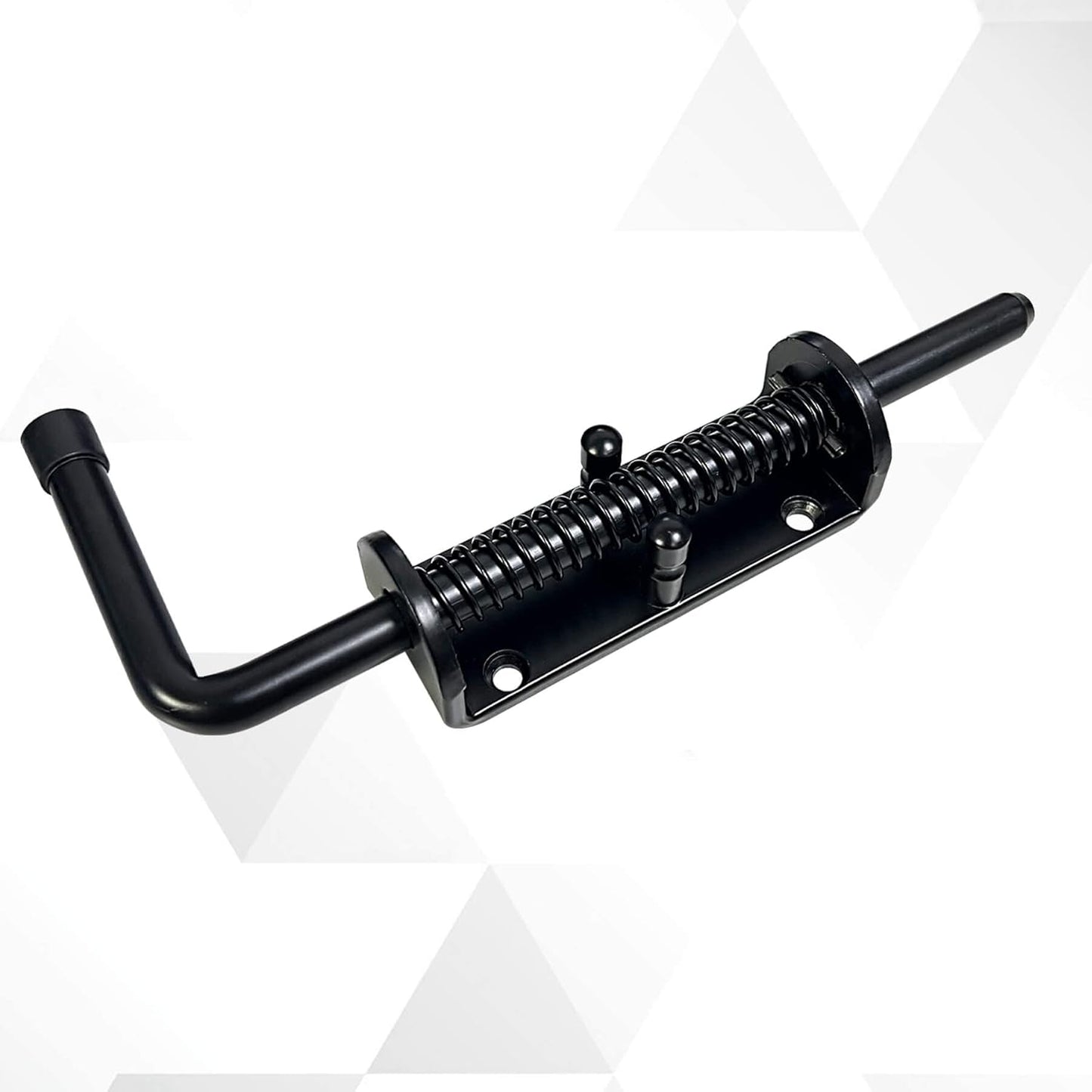 2 Pack 8.5inch Black Heavy Duty Spring Loaded Latch Pin for Gates/Doors - Galvanized Steel Sliding Bolt Latch, Indoor/Outdoor