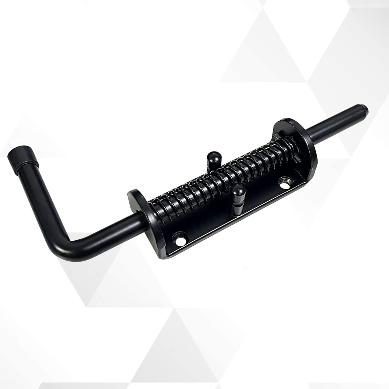 2 Pack 8.5inch Black Heavy Duty Spring Loaded Latch Pin for Gates/Doors - Galvanized Steel Sliding Bolt Latch, Indoor/Outdoor