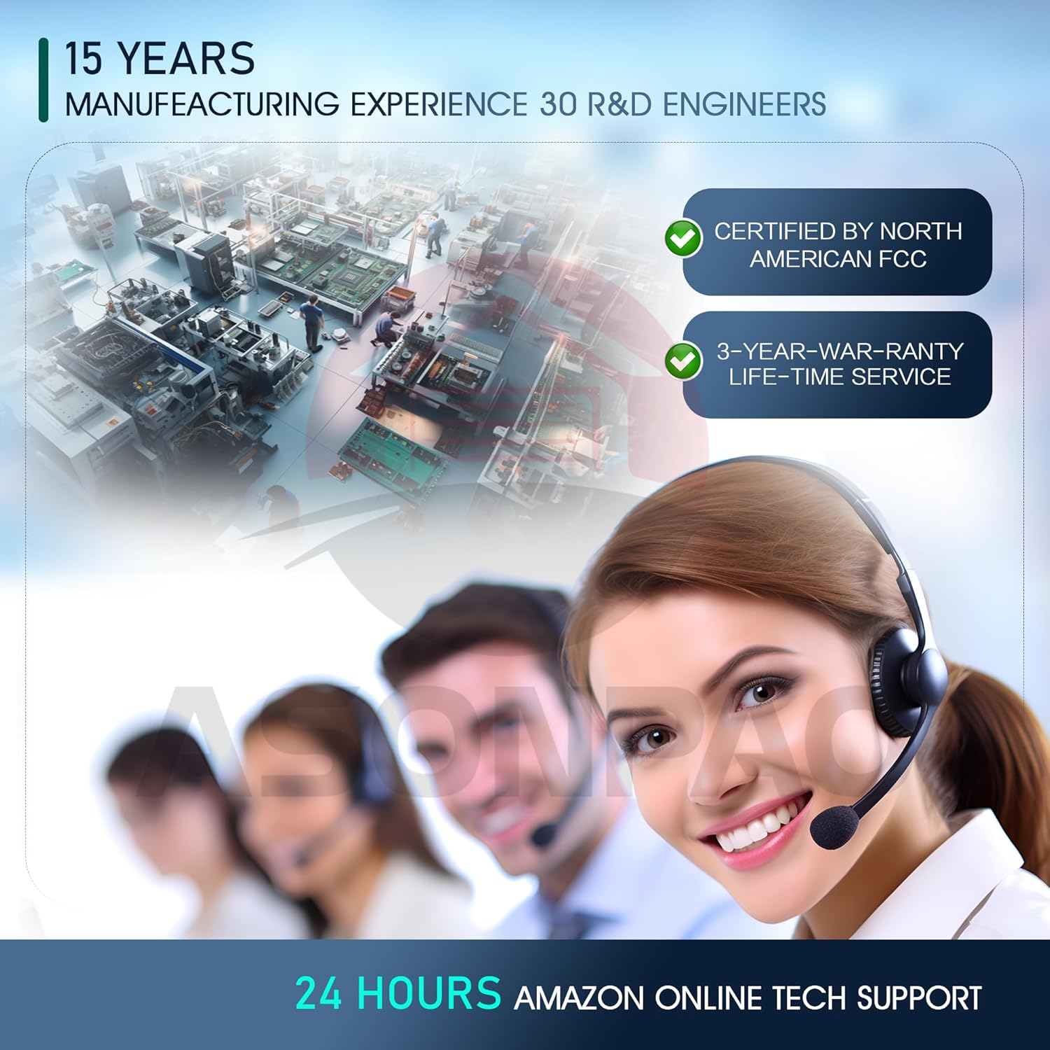 2-Pack ASONPAO KLIK5U-BK2 Clicker Universal Chamberlain Garage Door Opener Remote with 3-Year Warranty