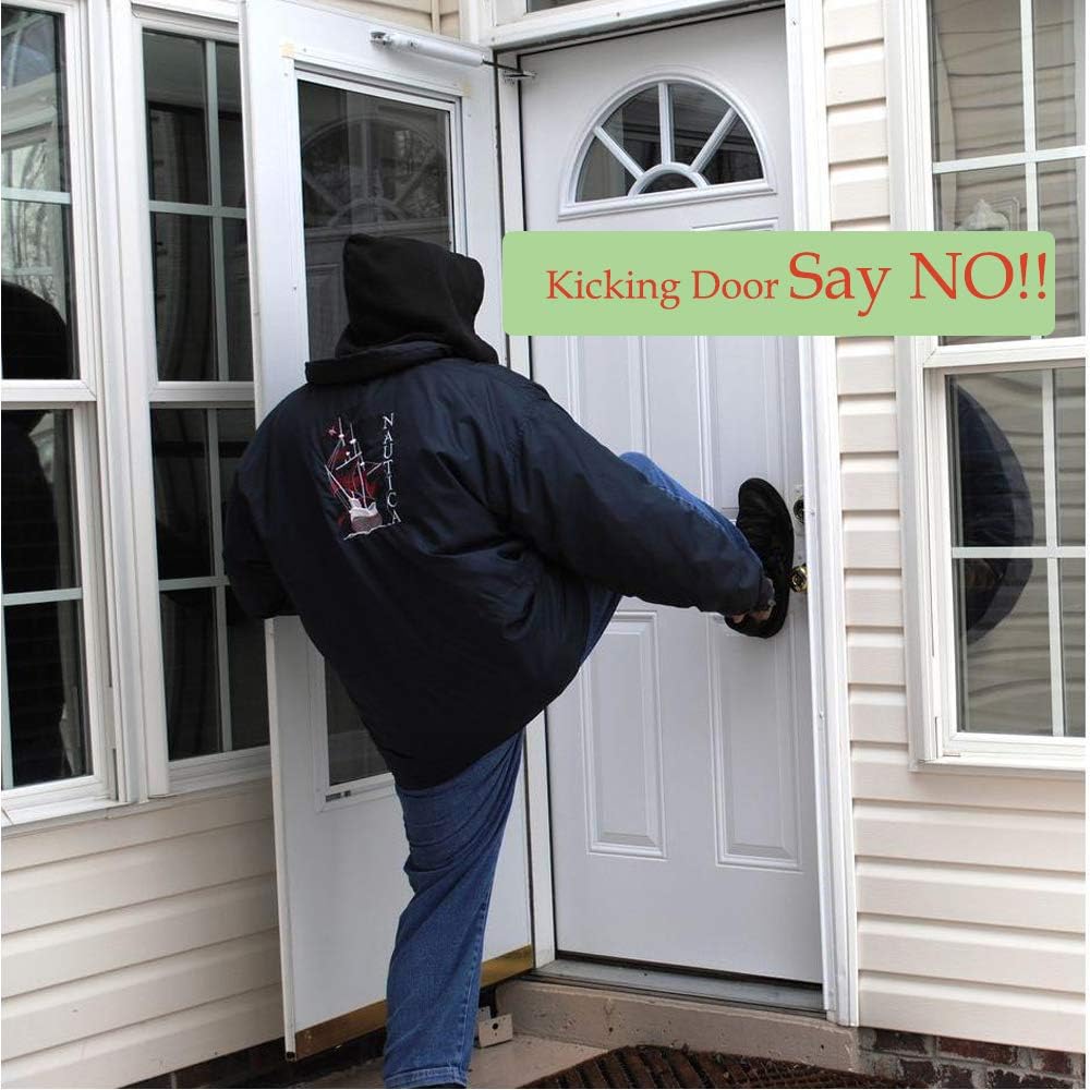 2 Pack BAOWEIJD Child Proof Door Reinforcement Lock for Inward Swinging Doors - Double Home Security Protection