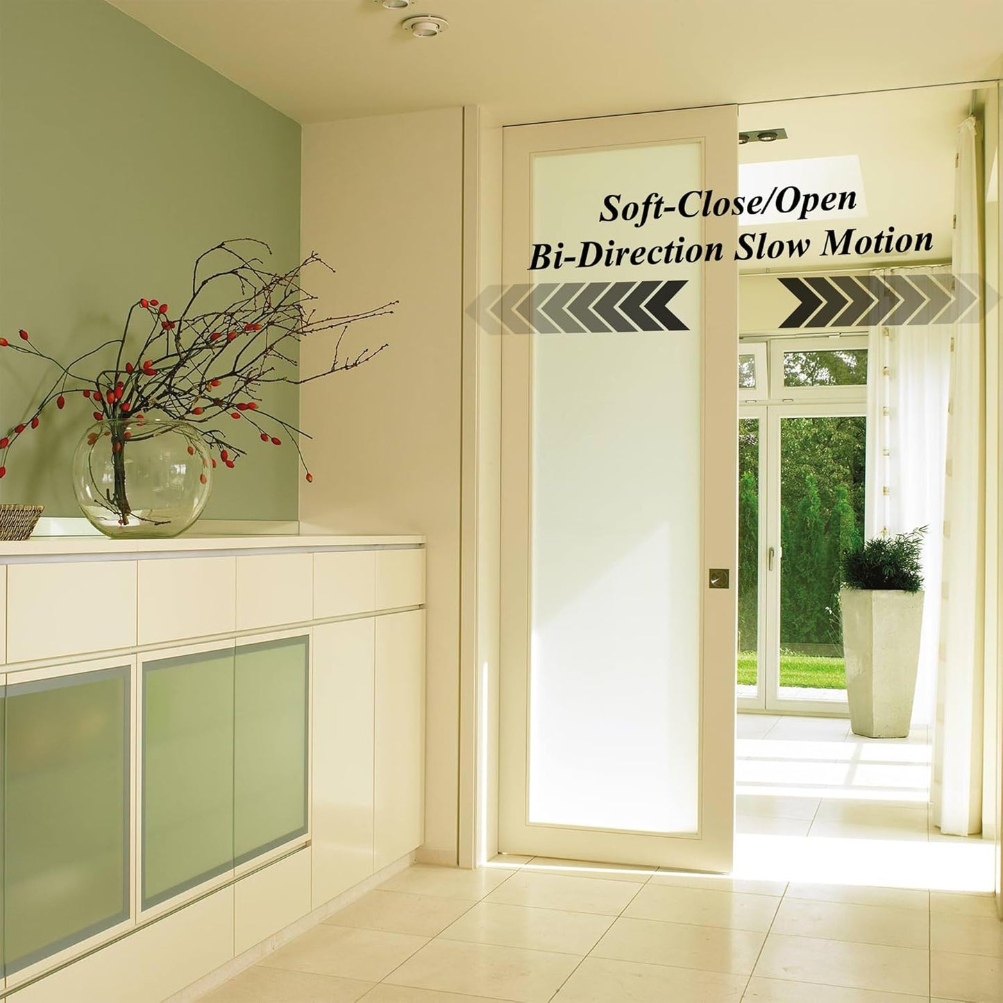 2 Pack Bi-Direction Pocket Door Soft Close/Open Hanger Kit for Johnson Part #1062 - 1" Nylon Ball Bearing - 1-1/4" C.T.C - 165lbs Capacity - Fits Min. 1" Thick Doors - WildKart