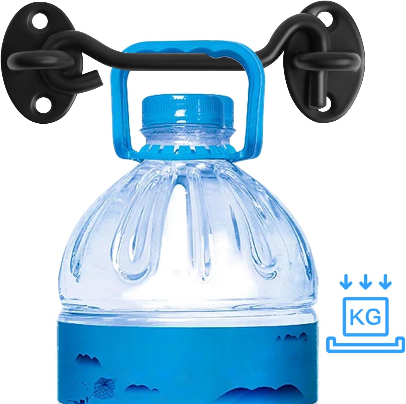 2-Pack Black 4" Heavy Duty Stainless Steel Gate Latch Hook and Eye Lock for Sliding Door, Barn Door, Garden, Cabinet, Windows - Easy Installation with Mounting Screws