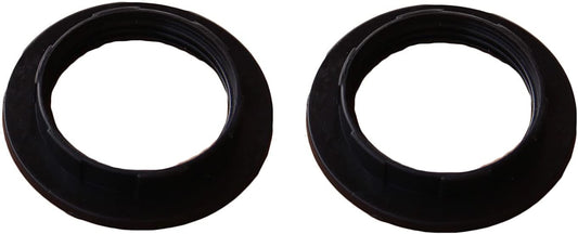 2 Pack Black E26 E27 Lamp Shade Collar Rings, JNXQWE Light Socket Ring Replacement Adapter, 1.57" Inner Diameter Retainer Rings for Light Fixture