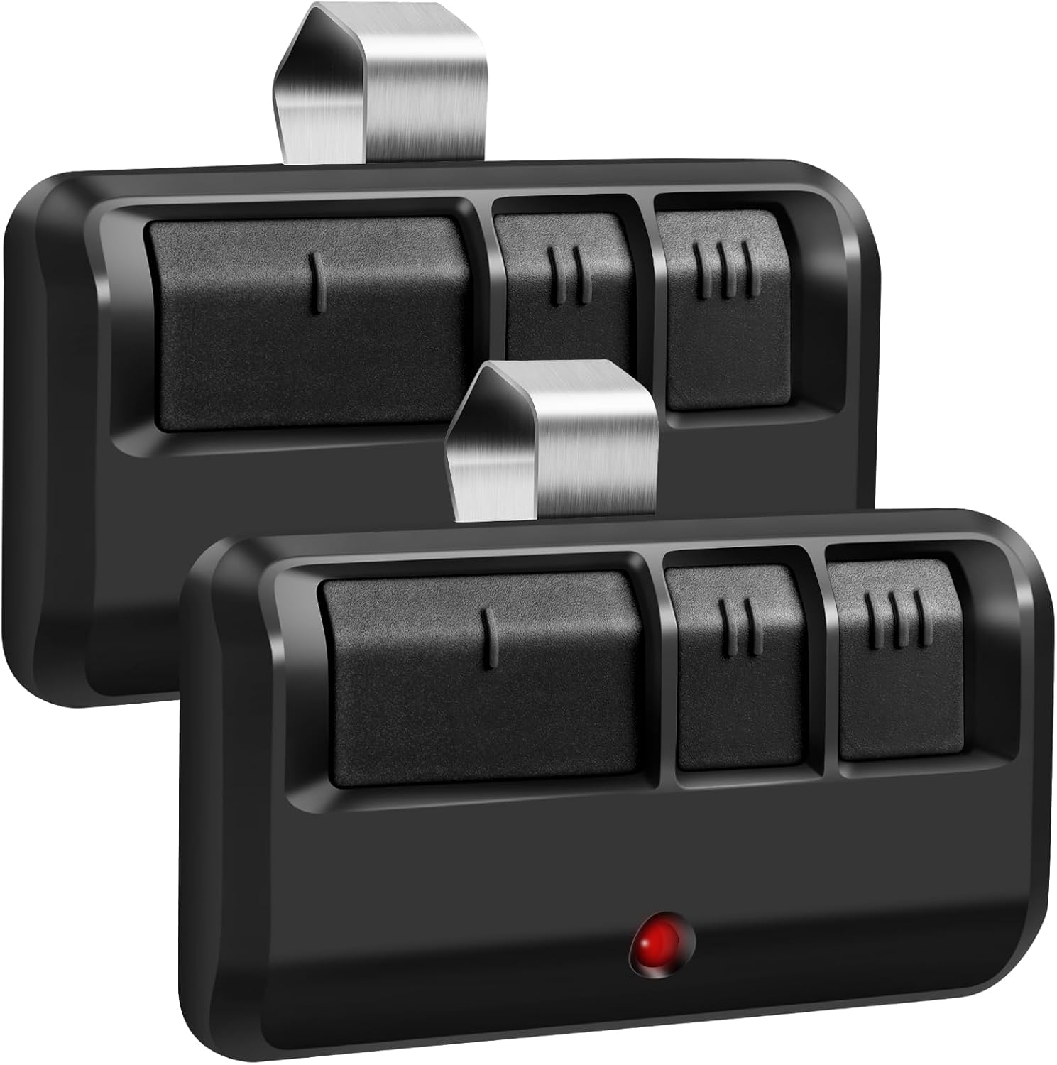 2 Pack Black Replacement Garage Door Opener Remote for Liftmaster, Chamberlain, Genie, Linear & More - Compatible with 893MAX 373LM 973LM 893LM 81LM